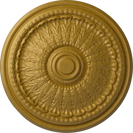 Ekena Millwork Brunswick Ceiling Medallion (Fits Canopies up to 4 1/2"), Hnd-Painted Pharaohs Gold, 27"OD x 2 1/2"P CM27BRPGS